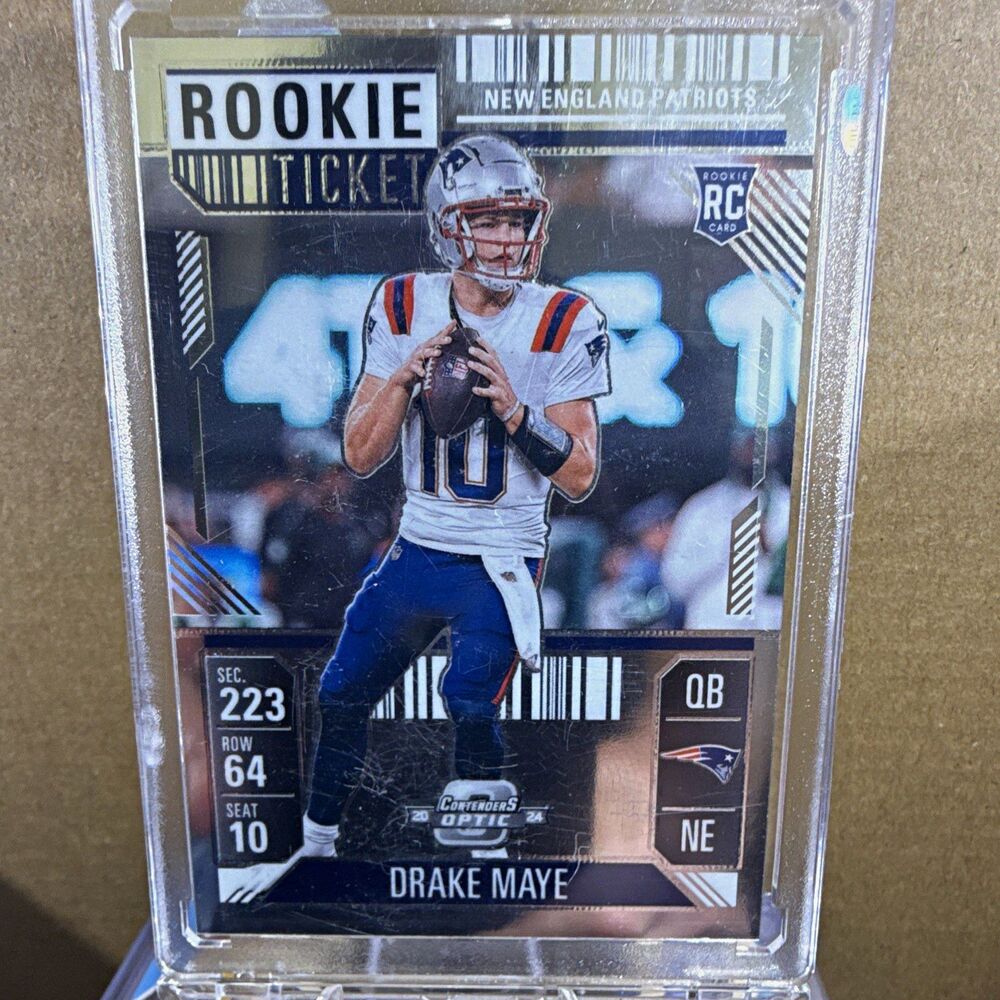 2024 Panini Contenders Optic Drake Maye Patriots Rookie Ticket RC #223